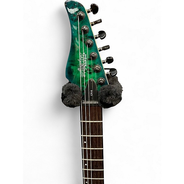 Used Schecter Guitar Research CR6 AQUA BURST Solid Body Electric Guitar