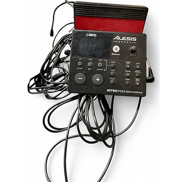 Used Alesis NITRO MAX 8 PIECE RED Electric Drum Set