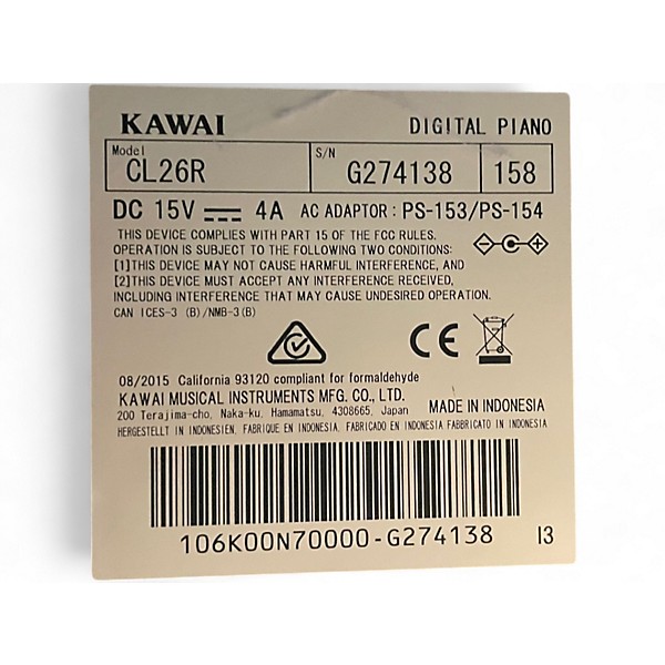 Used Kawai cl26 Digital Piano