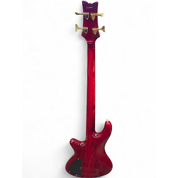 Used Schecter Guitar Research Elite 4 String Red Electric Bass Guitar