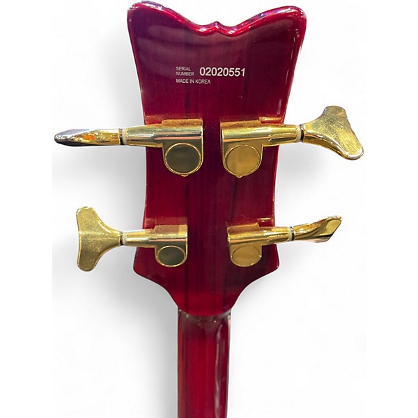 Used Schecter Guitar Research Elite 4 String Red Electric Bass Guitar
