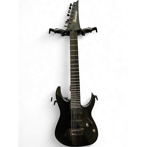 Used Ibanez RGIT27E Iron Label 7 String Black Solid Body Electric Guitar