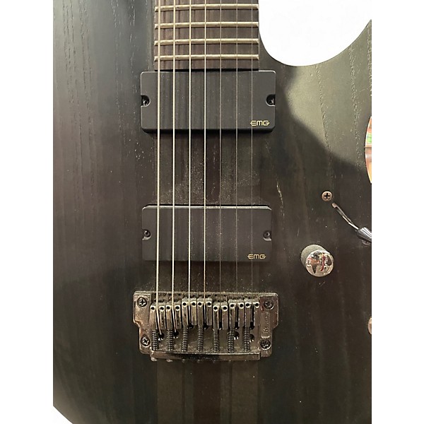 Used Ibanez RGIT27E Iron Label 7 String Black Solid Body Electric Guitar
