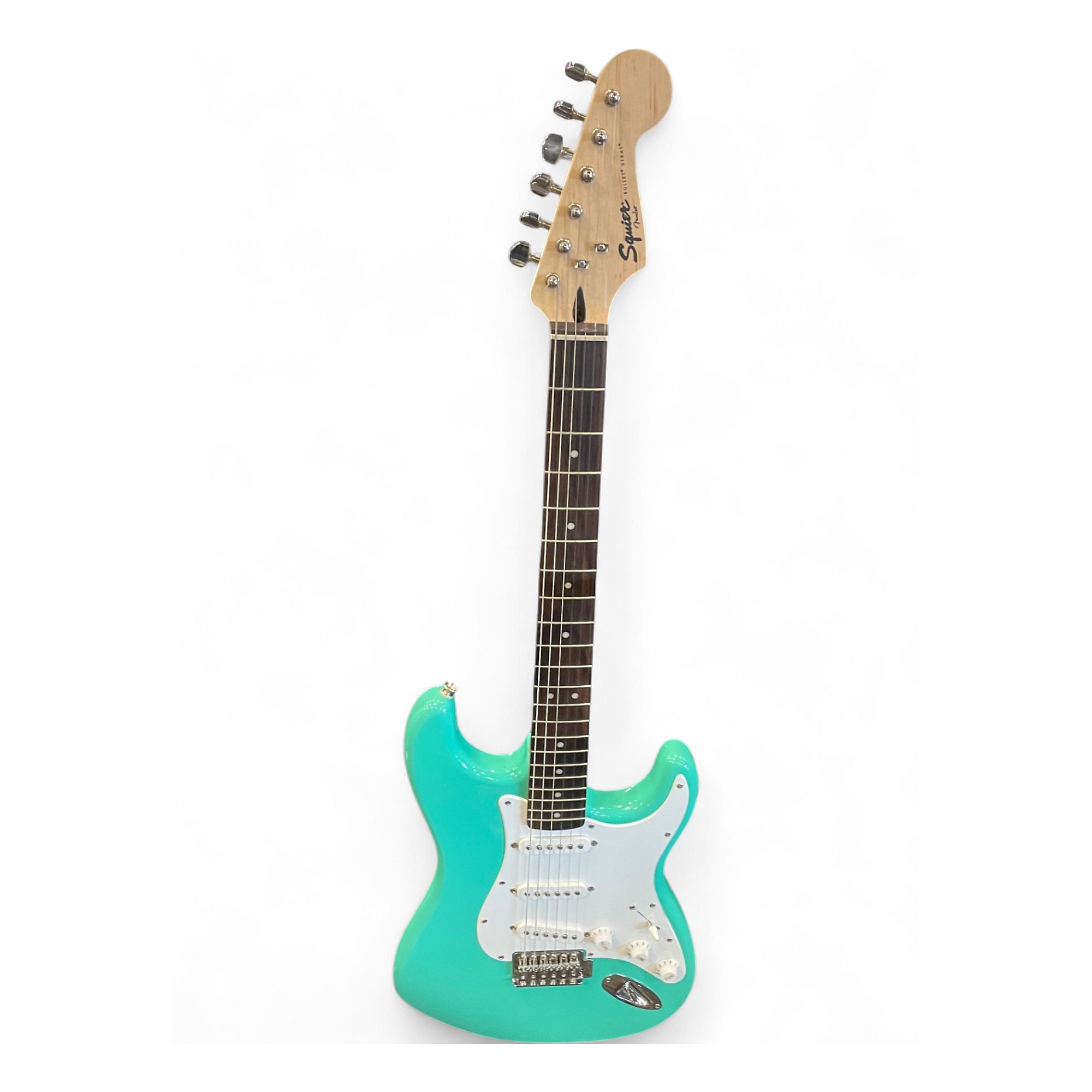 Used Squier Bullet Stratocaster green Solid Body Electric