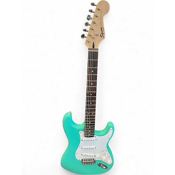 Used Squier Bullet Stratocaster green Solid Body Electric