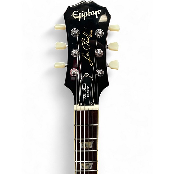 Used Epiphone Les Paul Classic RED QUILT Solid Body Electric Guitar