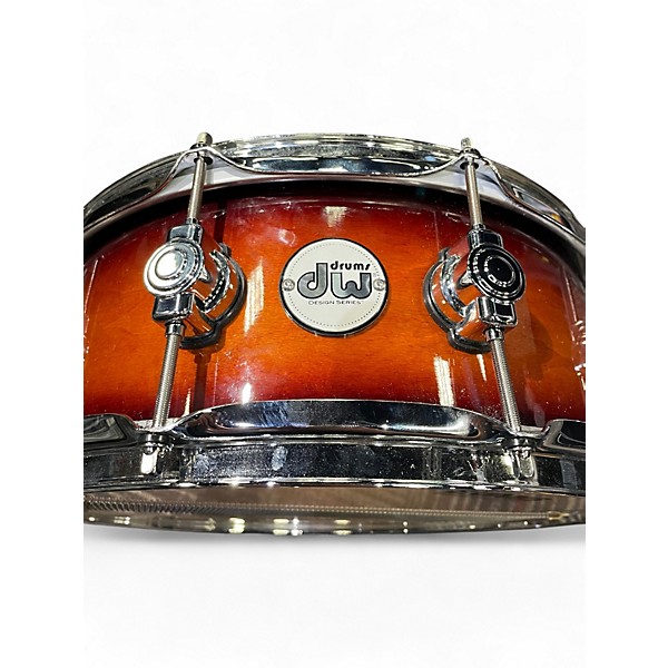Used DW 6X14 Deisgn Series Lacquer Snare Tobacco Burst Drum