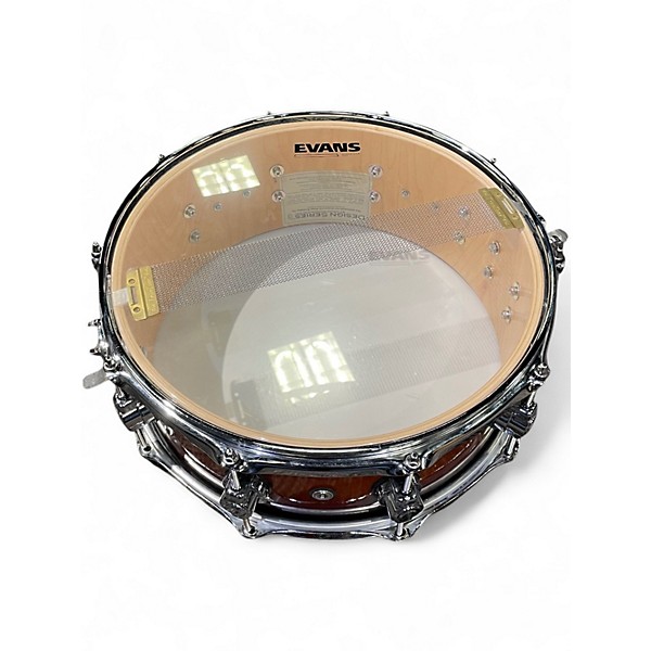 Used DW 6X14 Deisgn Series Lacquer Snare Tobacco Burst Drum