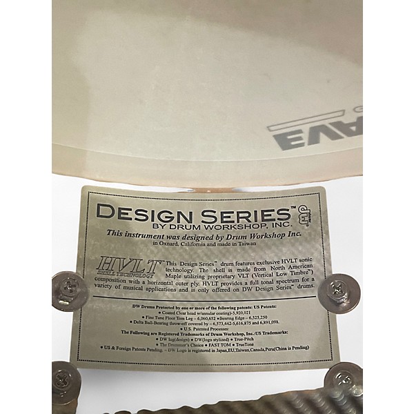 Used DW 6X14 Deisgn Series Lacquer Snare Tobacco Burst Drum