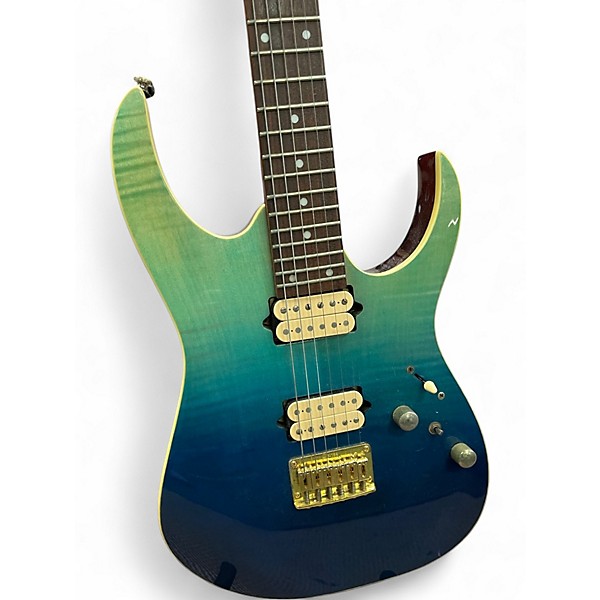 Used Ibanez RG421HPFM Blue Reef Gradation Solid Body Electric Guitar
