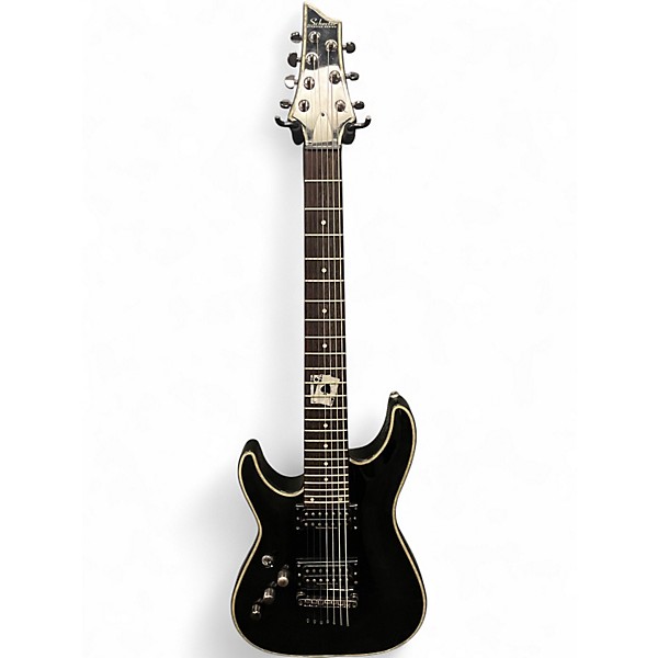 Used Schecter Guitar Research DIAMOND SERIES BLACKJACK LEFT HANDED Black Solid Body Electric Guitar