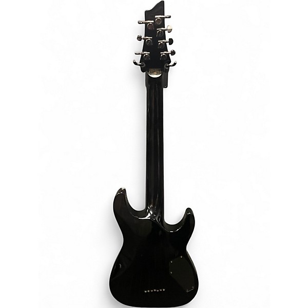 Used Schecter Guitar Research DIAMOND SERIES BLACKJACK LEFT HANDED Black Solid Body Electric Guitar