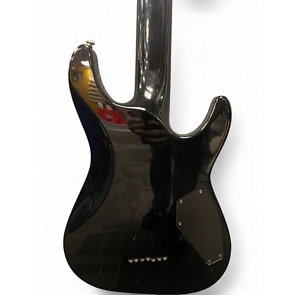 Used Schecter Guitar Research DIAMOND SERIES BLACKJACK LEFT HANDED Black Solid Body Electric Guitar
