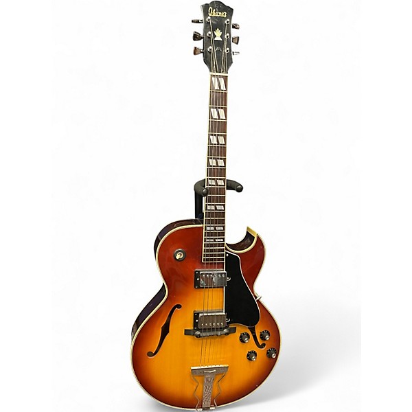 Vintage 1970s Ibanez 2355 2 Color Sunburst Hollow Body Electric Guitar