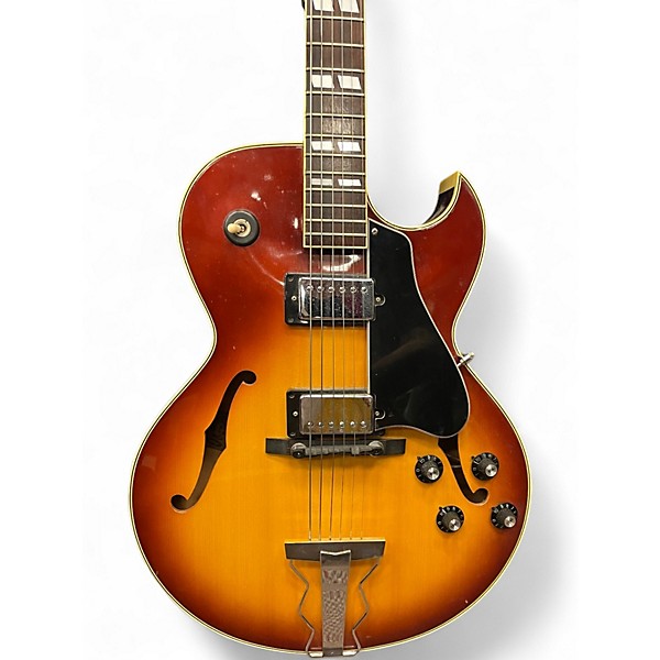 Vintage 1970s Ibanez 2355 2 Color Sunburst Hollow Body Electric Guitar