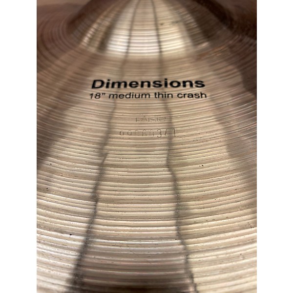 Used Paiste 18in DIMENSIONS MEDIUM THIN CRASH Cymbal