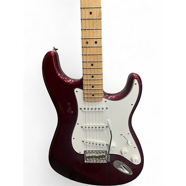 Used 2007 Fender Standard Stratocaster Maroon Solid Body Electric Guitar