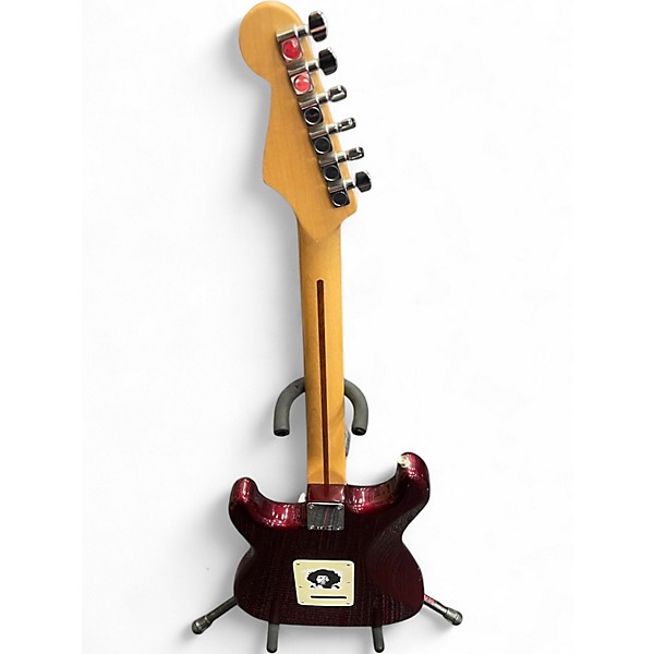 Used 2007 Fender Standard Stratocaster Maroon Solid Body Electric Guitar