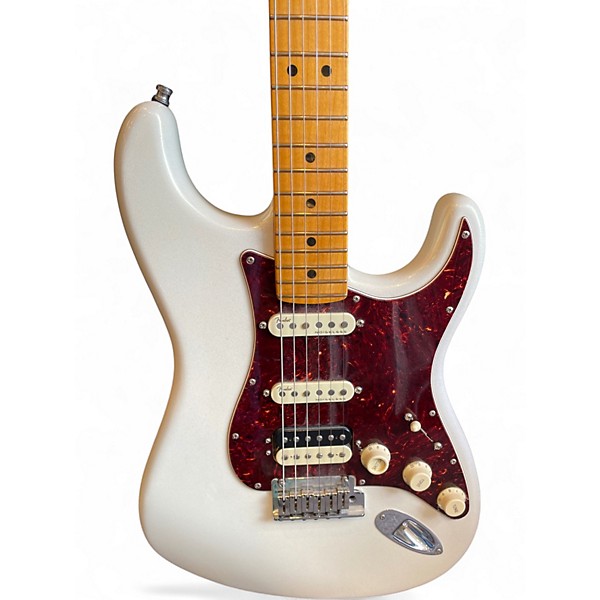 Used Fender American Ultra Stratocaster HSS Arctic Pearl Solid Body Electric Guitar