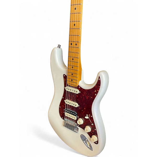 Used Fender American Ultra Stratocaster HSS Arctic Pearl Solid Body Electric Guitar