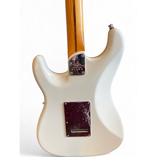Used Fender American Ultra Stratocaster HSS Arctic Pearl Solid Body Electric Guitar
