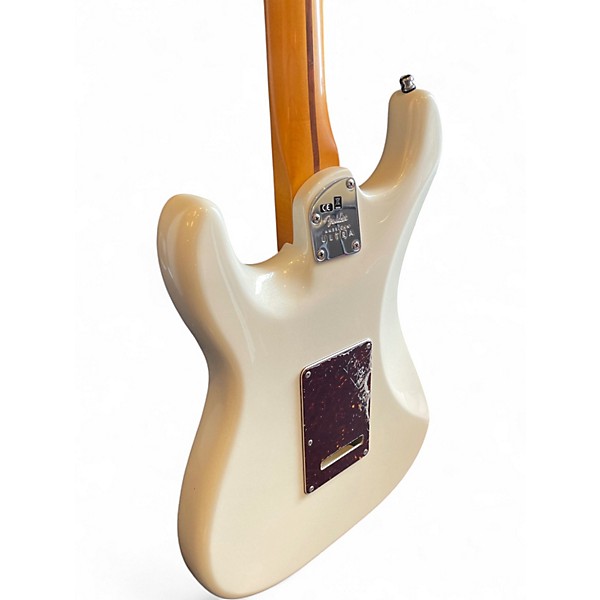 Used Fender American Ultra Stratocaster HSS Arctic Pearl Solid Body Electric Guitar