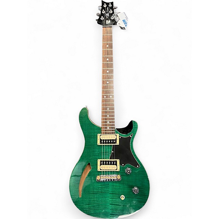 Used PRS SE Custom 22 Semi-Hollowbody Green Hollow Body Electric