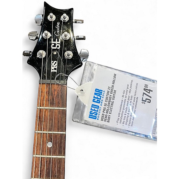 Used PRS SE Custom 22 Semi-Hollowbody Green Hollow Body Electric Guitar