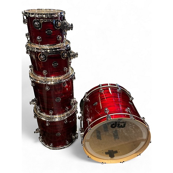 Used 2021 DW 5 Piece Performance Series Antique Ruby Oyster Drum Kit