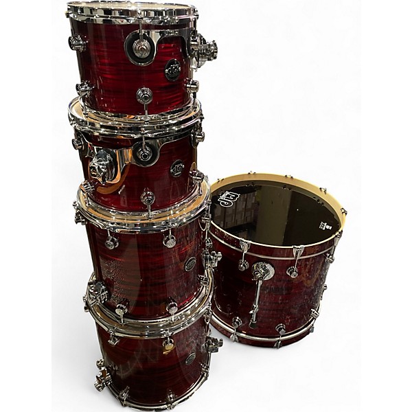 Used 2021 DW 5 Piece Performance Series Antique Ruby Oyster Drum Kit