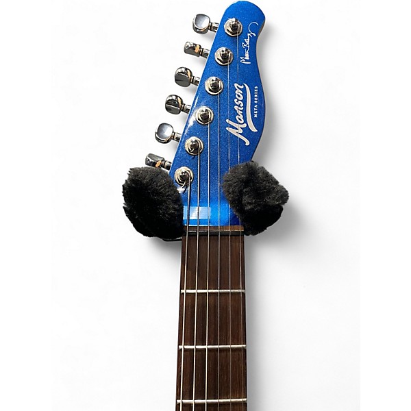 Used Manson Guitars MBM-2 BBE Matt Bellamy Sustainiac and XY MIDI Pad Metallic Bluebell Solid Body Electric Guitar