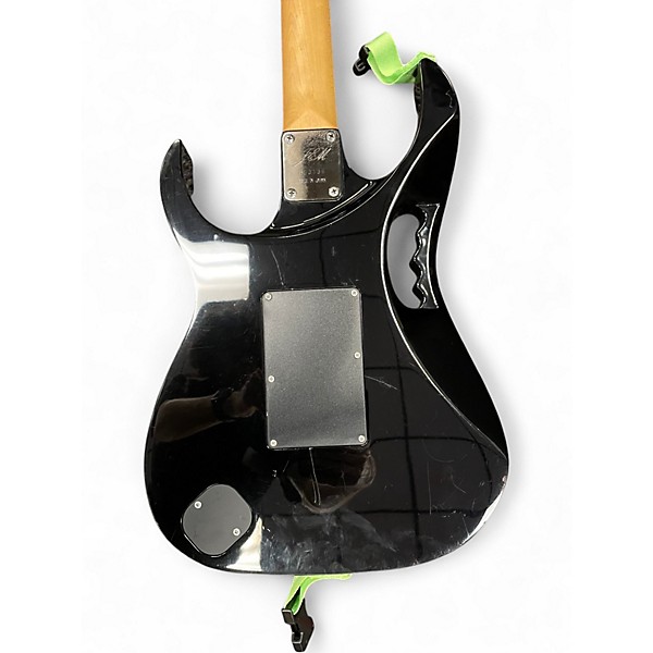 Vintage 1989 Ibanez JEM777V Black Solid Body Electric Guitar