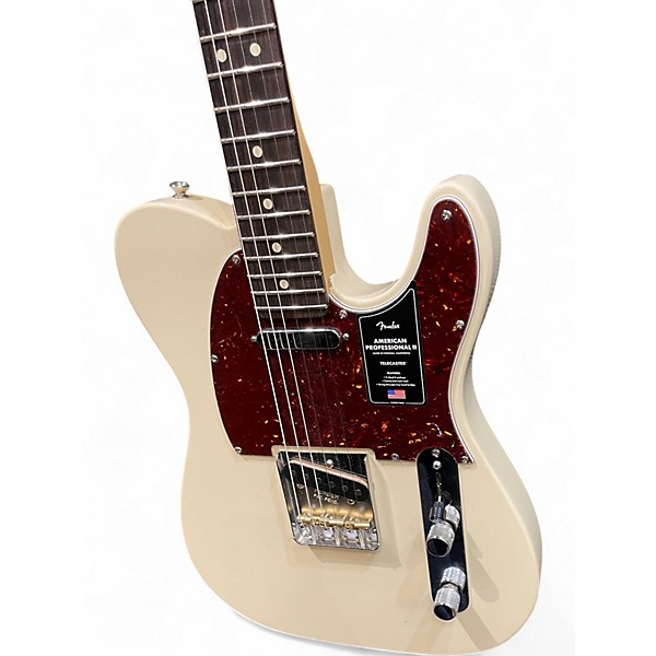 Used Fender 2024 American Pro II Telecaster Olympic White Solid Body Electric Guitar