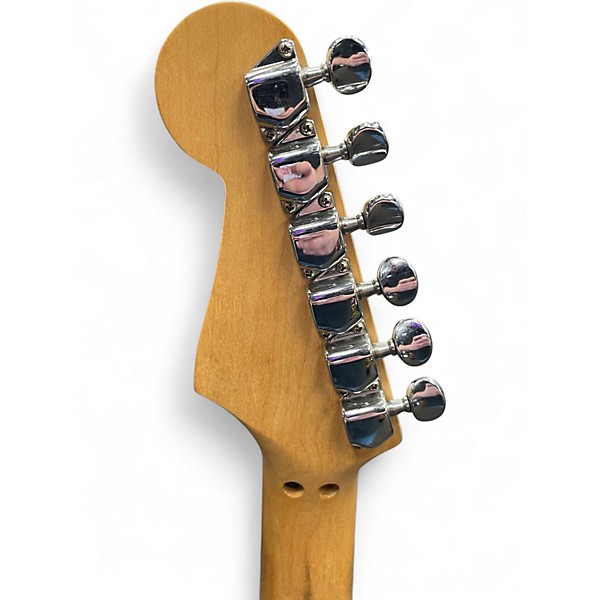 Vintage 1994 Fender Squier Series HSS Stratocaster with Floyd Blue Fotoflame Solid Body Electric Guitar