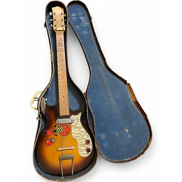 Vintage 1960s Premier Marvel Multivox 2 Color Sunburst Electric Guitar