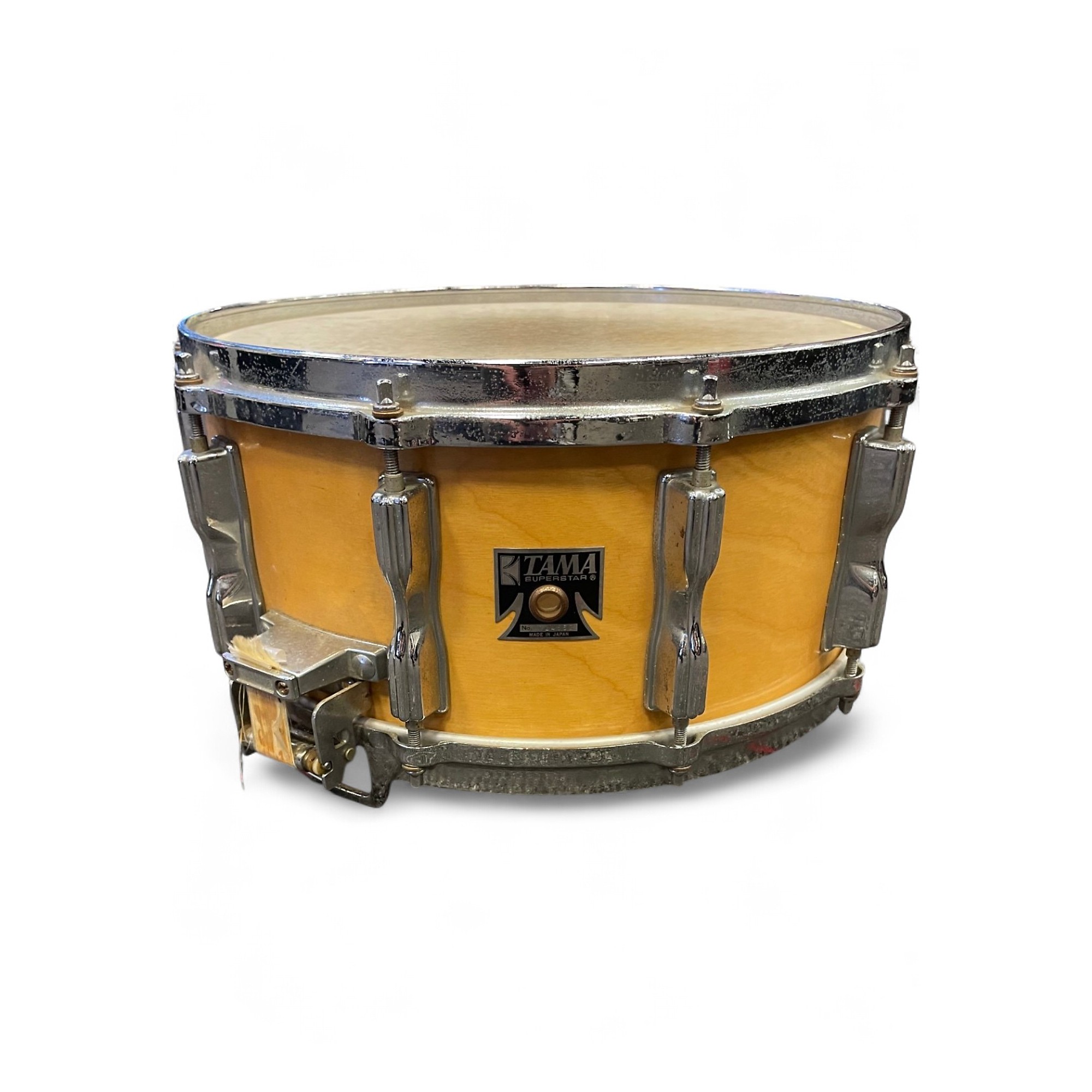 Vintage 1980s TAMA 6.5X14 Superstar Snare Natural Drum Natural 15