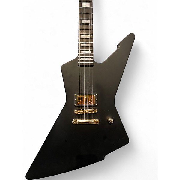 Used Schecter Guitar Research E1 Cesar Soto Signature Satin Black Solid Body Electric Guitar