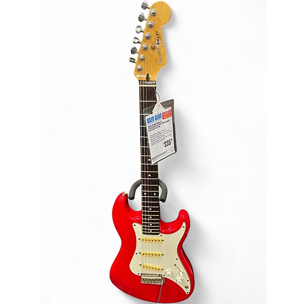Used Squier Bullet Stratocaster Red Solid Body Electric Guitar