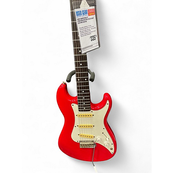 Used Squier Bullet Stratocaster Red Solid Body Electric Guitar