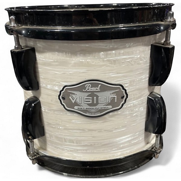 Used Pearl 10X8 Vision Tom Pearl White Drum