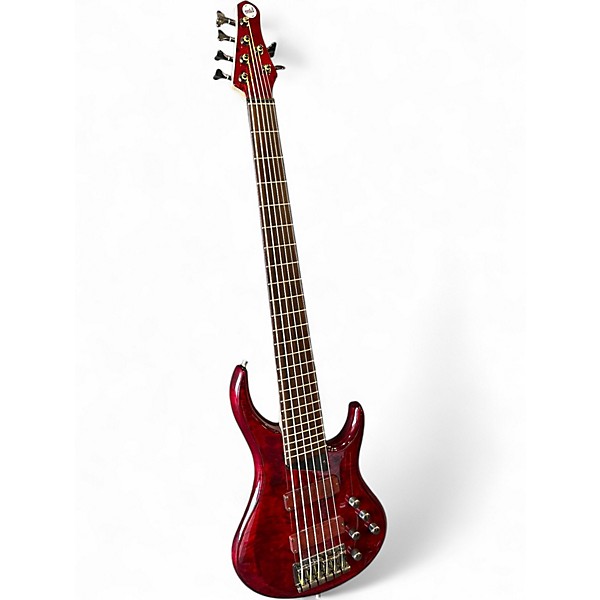 Used MTD Kingston KZ 6 String Cherry Electric Bass Guitar