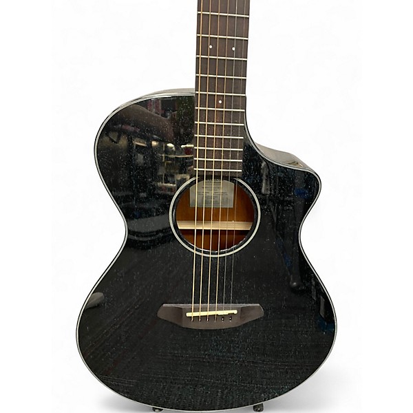 Used Breedlove Rainforest S African Mahogany Concert Midnight Blue Acoustic Electric Guitar