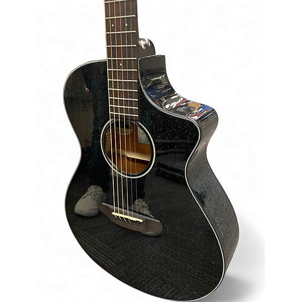 Used Breedlove Rainforest S African Mahogany Concert Midnight Blue Acoustic Electric Guitar