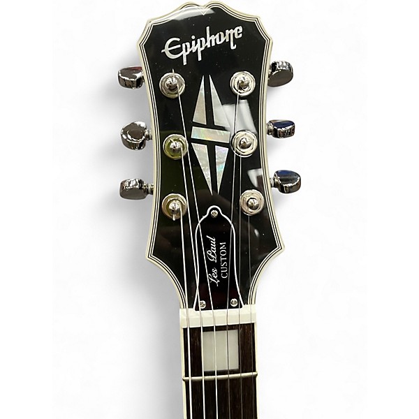 Used Epiphone Les Paul Custom SILVER BURST Solid Body Electric Guitar