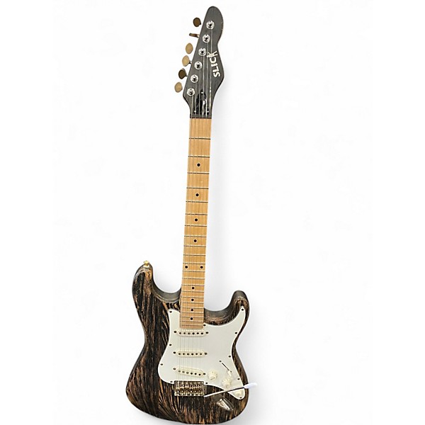 Used Earl Slick SL57 BLACK WOOD GRAIN  Solid Body Electric Guitar