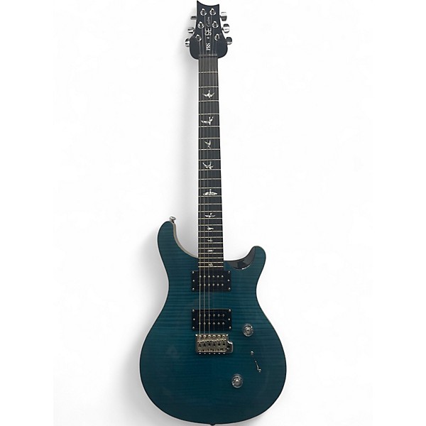Used PRS SE Custom 24 Trans Blue Solid Body Electric Guitar