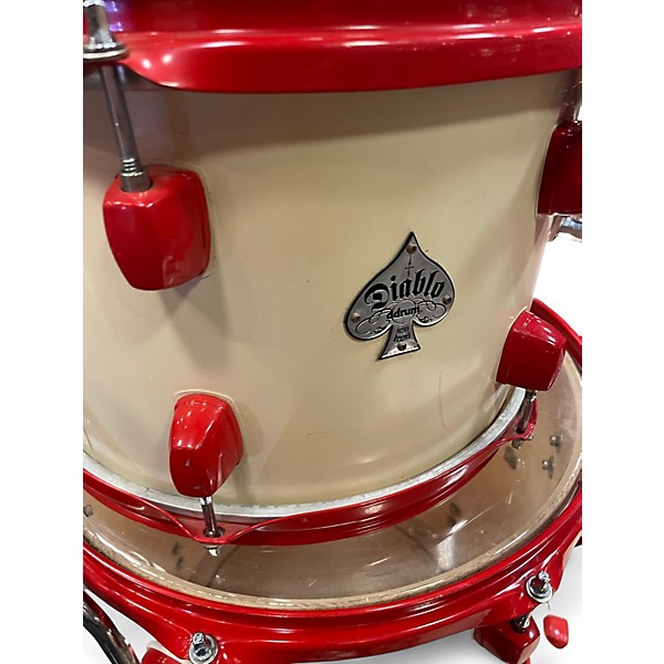 Used ddrum 4 Piece Diablo white Drum Kit