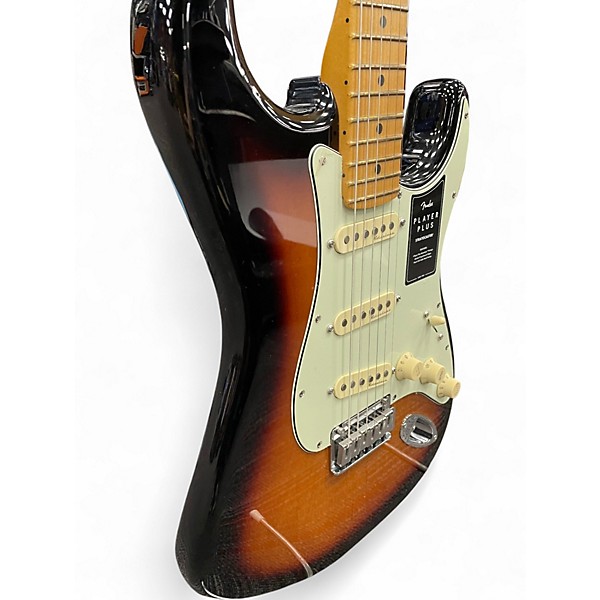 Used Fender Player Plus Stratocaster Tobacco Sunburst Solid Body Electric Guitar