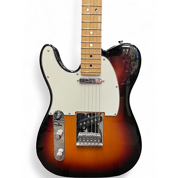 Used Fender Player Telecaster 3 Tone Sunburst Solid Body Electric Guitar