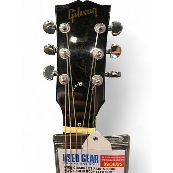 Used Gibson Les Paul Studio Black Solid Body Electric Guitar